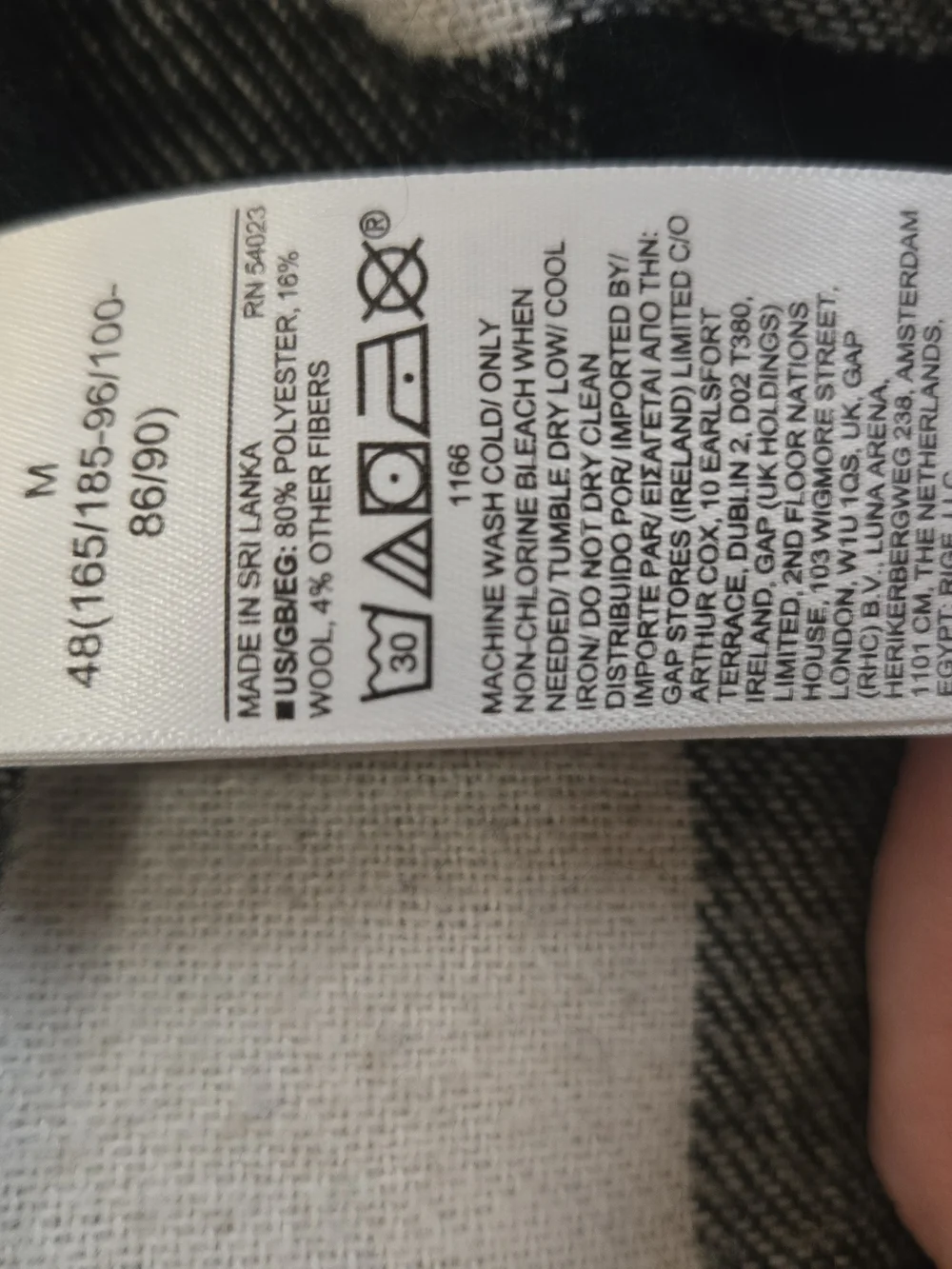 GAP Wool Plaid Shacket M - Picture 9 of 9